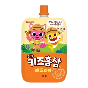  롯데칠성음료 핑크퐁 키즈홍삼 배도라지 10팩 100ml [4개]