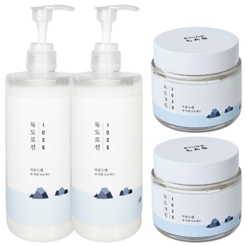 라운드랩 1025 독도 로션 400ml + 크림 80ml (400ml 2개+80ml 2개)_이미지