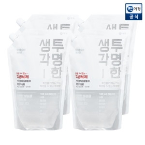 애경  투명한생각 주방세제 1L 4개 + 200ml 주방세제 2개