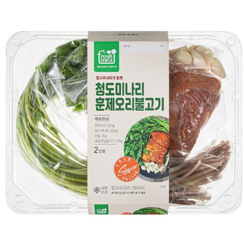 프레시밀 청도미나리 훈제오리불고기 620g (1개)_이미지
