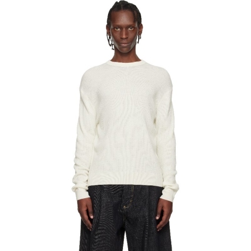 오프 화이트 포틀랜드 니트 스웨터 261608M201000