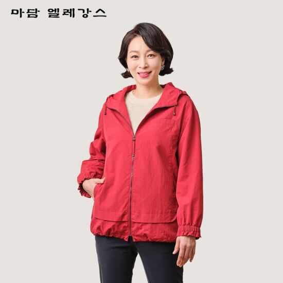 마담엘레강스 카리나 체크안감 트렌치 점퍼 K241JP01_이미지