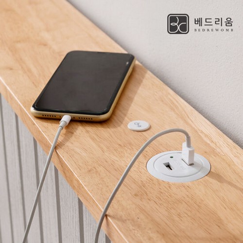 베드리움 리디아 원목 LED침대 Q (노블아워유로탑독립)_이미지