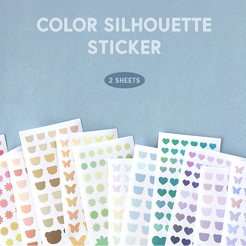아이코닉 컬러 실루엣 스티커