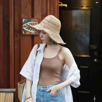 Rly 여성 여름 가을 바캉스 휴가 여행 와이어 밀짚 모자 S10264094