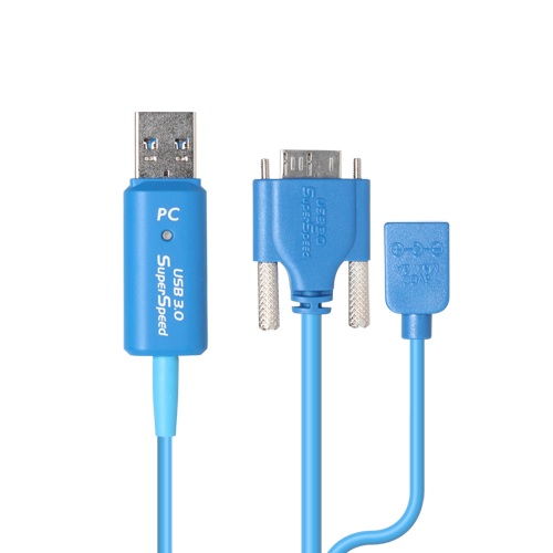 강원전자 NETmate CBL-U3AOC03 USB3.0 Fiber Optic AM-MicroB(Lock) 리피터 케이블 (30m)_이미지