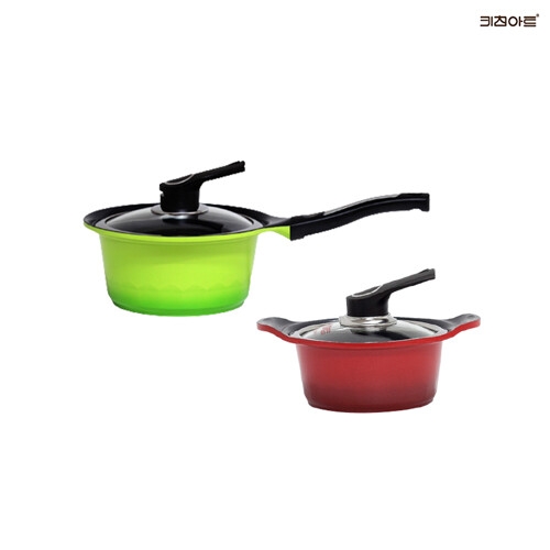 키친아트 S100G 세라믹코팅 냄비 2종 J (양수24+전골28)