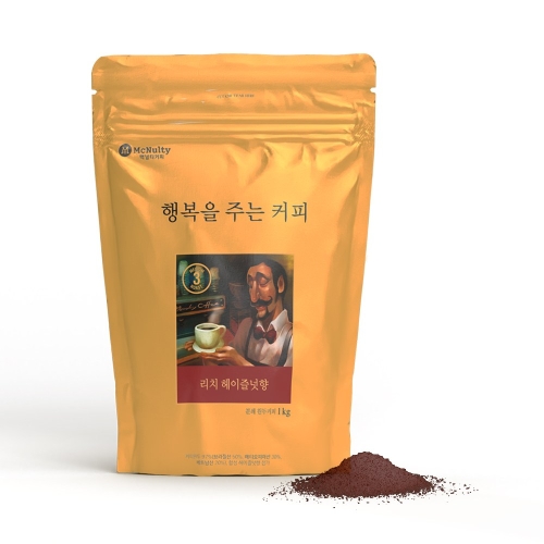 맥널티 행복을주는커피 헤이즐넛향+블루마운틴 분쇄커피 1kg 2개