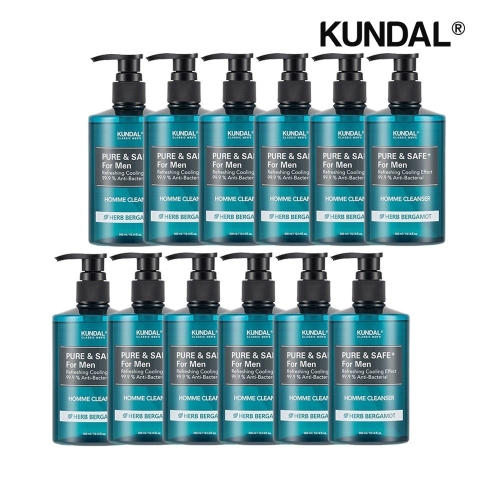 쿤달 퓨어 앤 세이프 쿨링 남성청결제 300ml (12개)_이미지