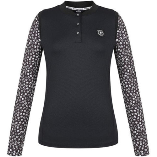 팬텀 소매 패턴 긴팔 티셔츠 221B1TO153