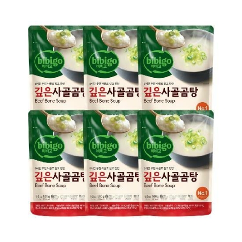 CJ제일제당 비비고 깊은 사골곰탕 500g (6개)_이미지