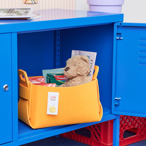 선광 리브맘 접이식 펠트 비비드 수납바구니 리빙박스 중형 (1개)_이미지