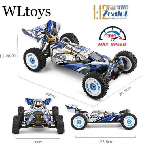 오프로드 Wltoys 새로운 124017 -V8 1/12 2.4G 레이싱 RC 자동차 4WD 브러시리스 모터 75 Km/H Adui.._이미지