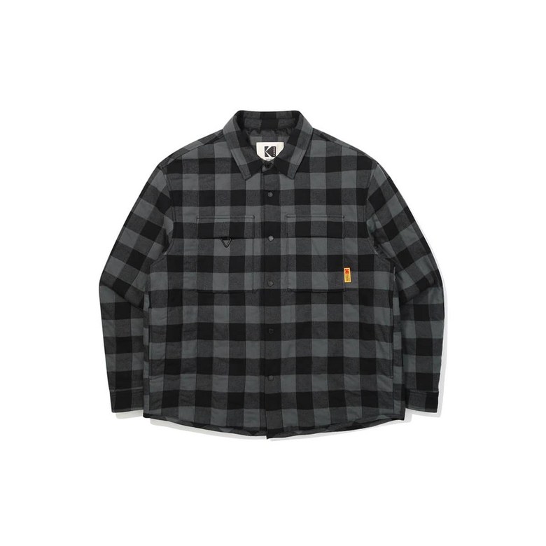 코닥 체크 패딩 셔켓 CHARCOAL UDF351 L 100_이미지
