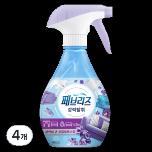 한국피앤지 페브리즈 강력탈취 플러스 라벤더 앤 유칼립투스 370ml (4개)