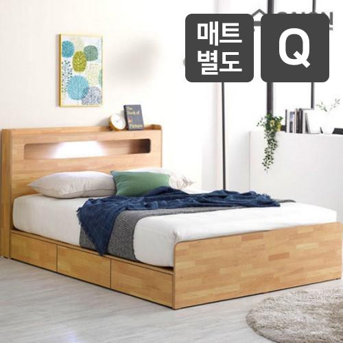 가이온 미유 3칸서랍 LED침대 Q (매트별도)