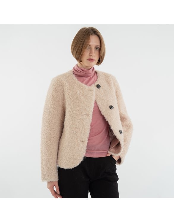 리오벨 라운드 넥크롭 퍼쟈켓 1153251