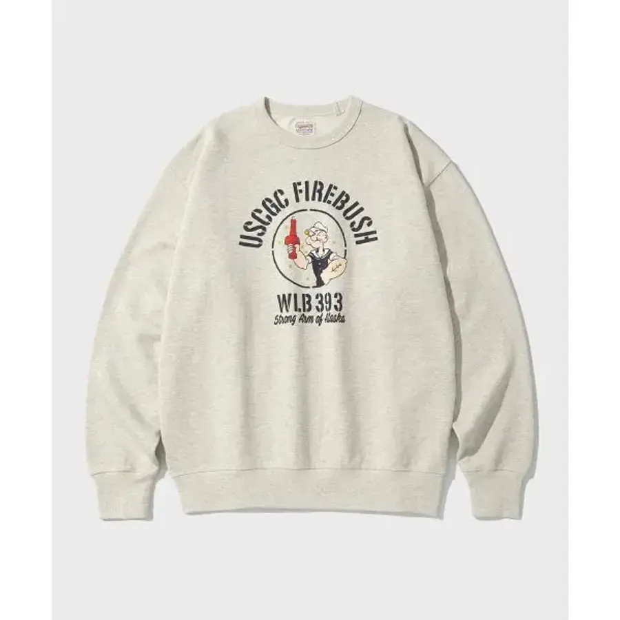 아웃스탠딩 MIL SWEAT USCGC OATMEAL 439881
