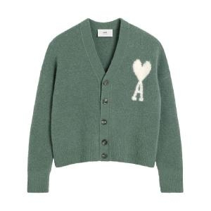 아미 하트 에이 로고 가디건_H24UKC025KN0032 T 95974245