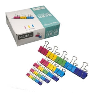 무무 칼라 더블크립 대 41mm 30개 더블클립 집게 30입_이미지
