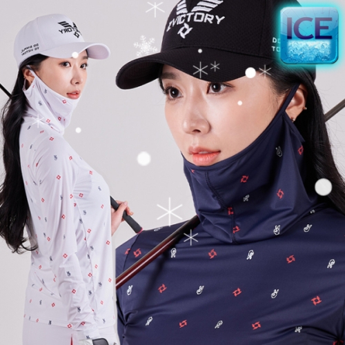 럽인골프 투빅토리 월계관 브이손 아이스원단 쿨 냉감 마스크티