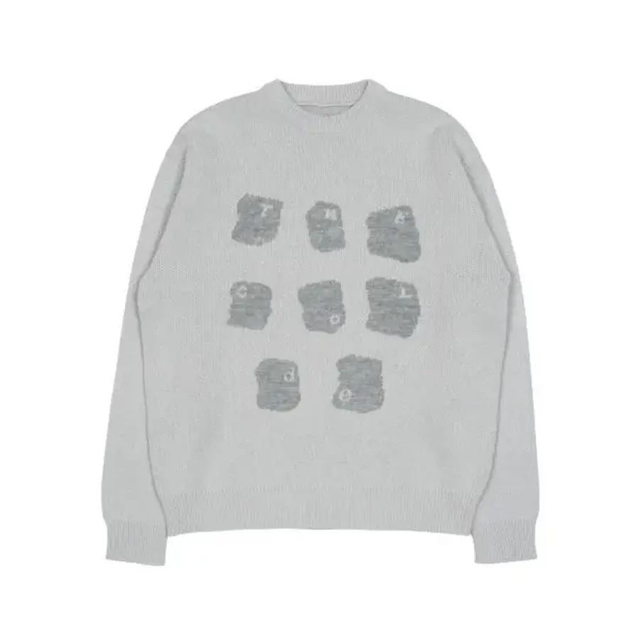 COLDEST MOMENT TCM typing logo knit grey 25092246 2845407