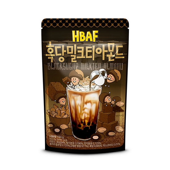 (주)바프 HBAF 흑당밀크티 아몬드 120g
