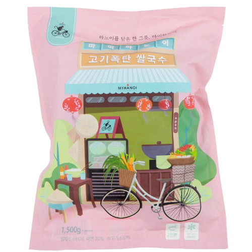 호경에프씨 마이하노이 고기폭탄 쌀국수 2인분 1.5kg (1개)