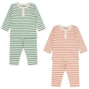블루독베이비 STRIPE 슬림 상하세트 2종 GN,OR 45-A70-680-01_s_이미지