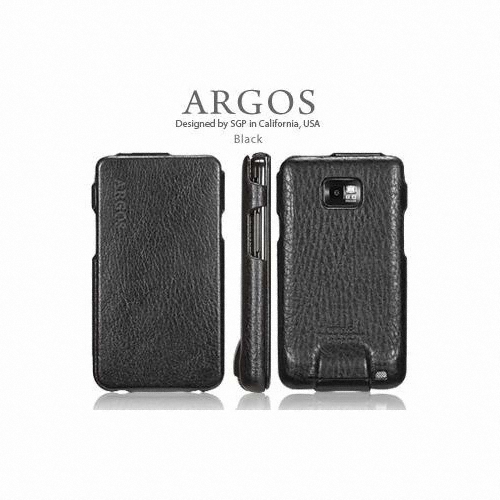 슈피겐 갤럭시S2 가죽케이스 아르고스 블랙 (SHW-M250S/K)_이미지