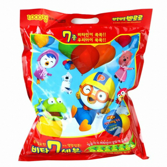 비엠제약 뽀로로 비타세븐 1000정 (1개)_이미지