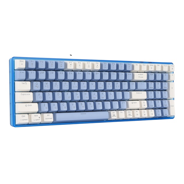 지클릭커 슈퍼히어로 MK100 무선 기계식 (밀키 블루)_이미지