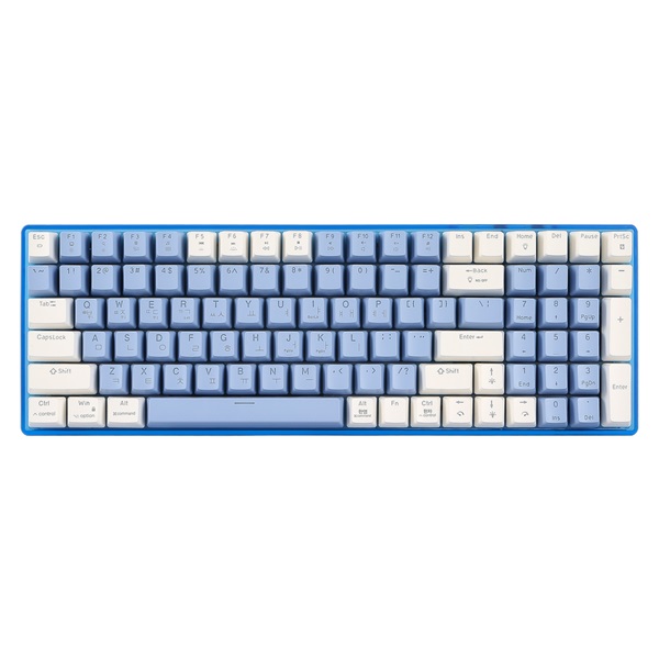 지클릭커 슈퍼히어로 MK100 무선 기계식 (밀키 블루)_이미지