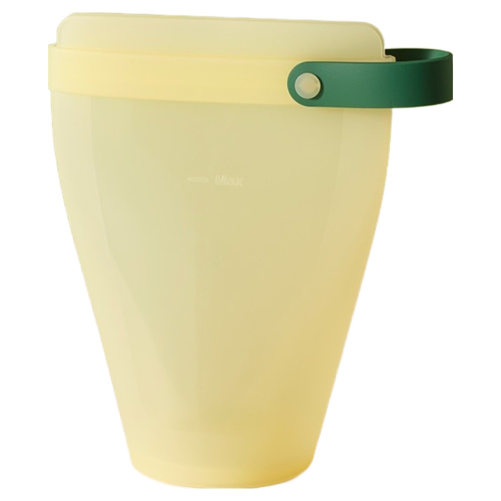 락앤락 바로한끼 스트랩 실리콘 지퍼백 컵형 그린 400ml (2개)_이미지