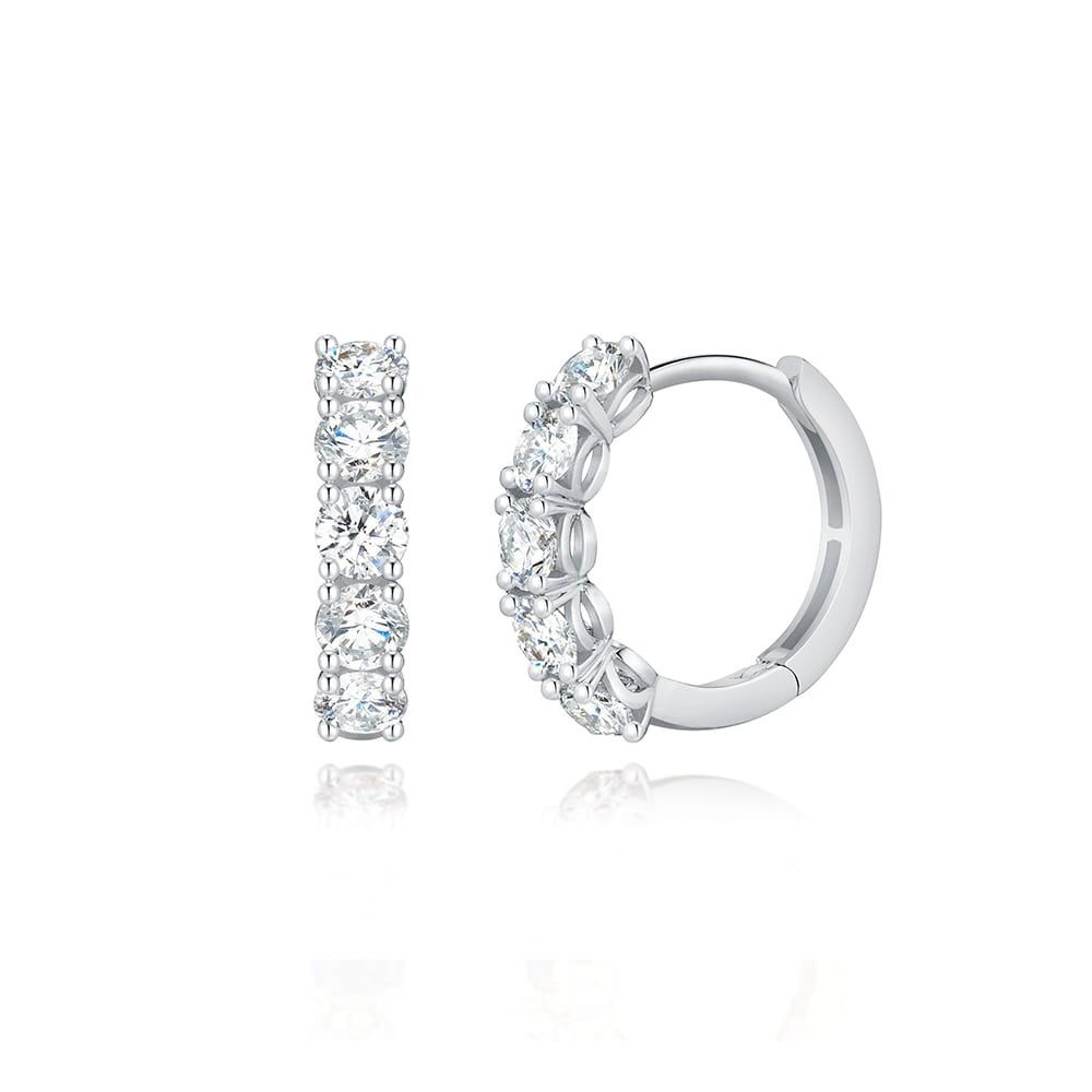 로제도르 드롭렛엔드리스 14K 랩그로운 다이아몬드 1부 원터치 귀고리 RE_2C0100021