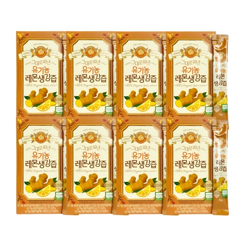 홀푸드코리아 홀베리 1일1레몬 유기농 레몬생강즙 15g 14포 (8개)_이미지