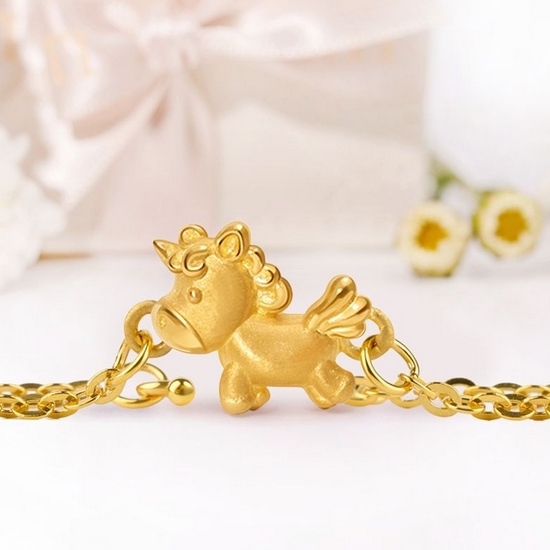 말띠 유니콘 체인 돌팔찌 3.75g