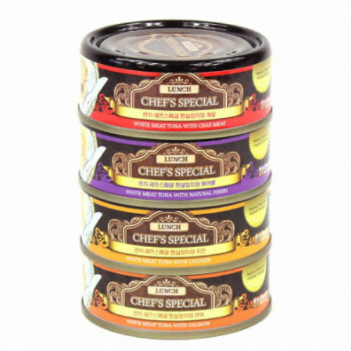 드림펫푸드 런치캔 셰프스페셜 80g 4종 콤보