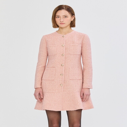 뉴욕우먼 뉴욕 여성 JSDR5A100C2 코랄 트위드 폴리혼방 원피