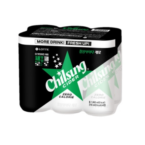 롯데칠성음료 칠성사이다 제로 310ml (6개)_이미지