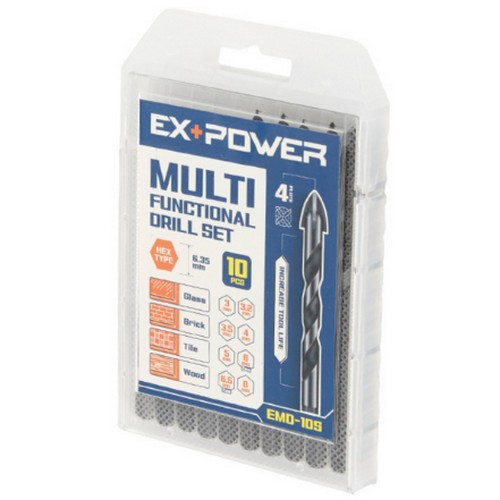 이엑스파워 만능드릴비트세트 EMD-10S (10pcs) (1세트)_이미지