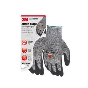 3M 슈퍼터프 라텍스장갑 1개입 화이트블랙멜란지 W84AEE8