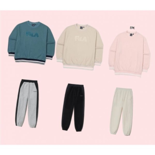 휠라키즈 어린이 우븐배색 후리스 플리스 뽀글이 쉐르파셋업 FK2POF3303X42201x 4472329