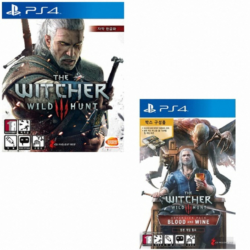 CD프로젝트레드 더 위쳐 3: 와일드 헌트 + 확장팩 : 블러드 앤드 와인 패키지 PS4