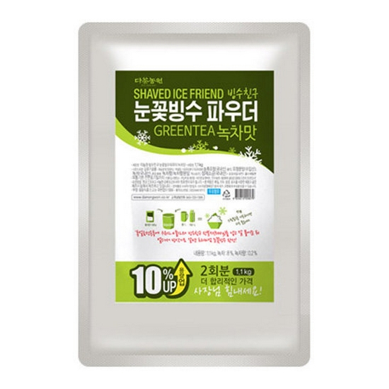 다농원 눈꽃빙수 파우더 녹차맛 1.1kg (6개)