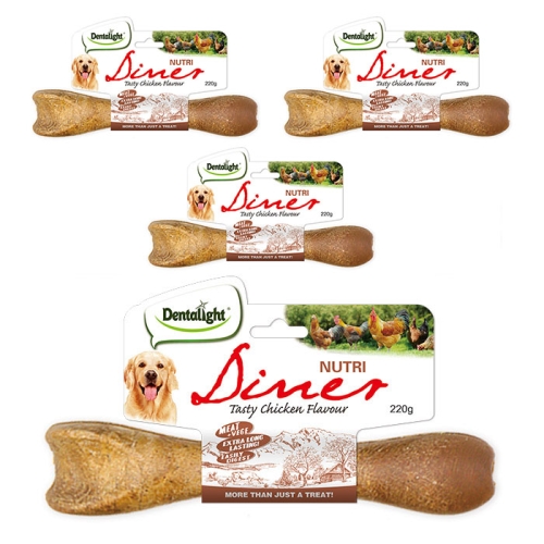 덴탈라이트 뉴트리 다이너 덴탈껌 대형견 닭고기 220g (4개)_이미지