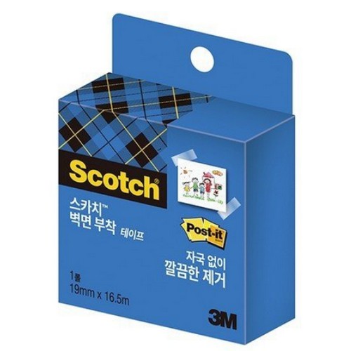 3M 스카치 183R 벽면 부착 테이프 리필 19mm x 16.5m