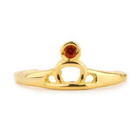 탄생석 미니 로얄크라운 돌반지 0.5g