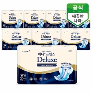 깨끗한나라 메디프렌즈 디럭스 와이드 라운드형패드 30개입 8팩/성인용기저귀 8개_이미지