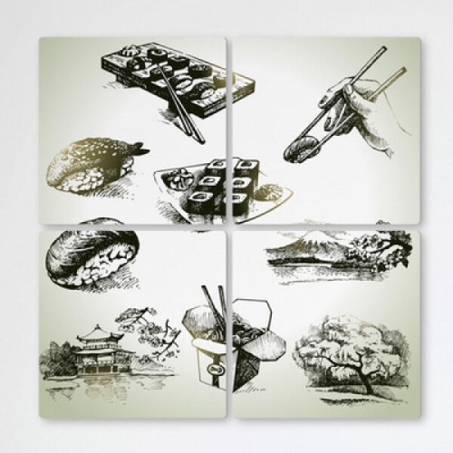 꾸밈 if433-멀티액자_일본의장소와음식